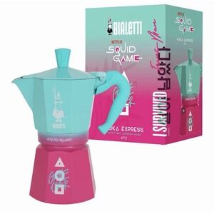 Bialetti Moka Express Iconic Stovetop Espresso Maker 3 Cup Squid Game NEW In Box